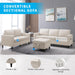 2 Piece Sofa Set, Sofa and Loveseat Sets for Living Room, L Shape Sectional Sofa with Chaise, 3 Seater Convertible Sectional Sofa Couch for Apartment