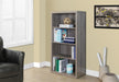 I 7060 Bookshelf, Bookcase, Etagere, 5 Tier, 48"H, Office, Bedroom, Laminate, Brown, Contemporary, Modern