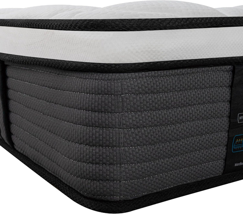 Full Mattress, 12 Inch Pillow Top Hybrid Mattress in a Box Medium Firm Fiberglass-Free, Soft Breathable Pressure Relief Memory Foam Pocket Innerspring Bed, Certipur-Us Certified