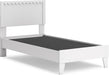 Signature Design by Ashley Hallityn Casual Twin Panel Platform Bed, Foundation or Box Spring Not Needed, White