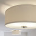 Inspire Collection 13 In. 2-Light Brushed Nickel Transitional Kitchen Ceiling Light Drum Flush Mount