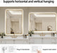 28" X 36" Gold LED Bathroom Mirror with Lights - Motion Sensor