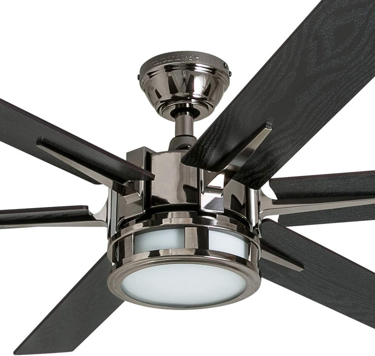 Ceiling Fans with Lights, Kaliza LED Indoor Fan W/ 6 Blades, 56 Inch, Gun Metal - Smart Remote-Controlled Fan with Quiet Motor for Home and Bedroom