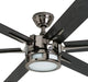 Ceiling Fans with Lights, Kaliza LED Indoor Fan W/ 6 Blades, 56 Inch, Gun Metal - Smart Remote-Controlled Fan with Quiet Motor for Home and Bedroom