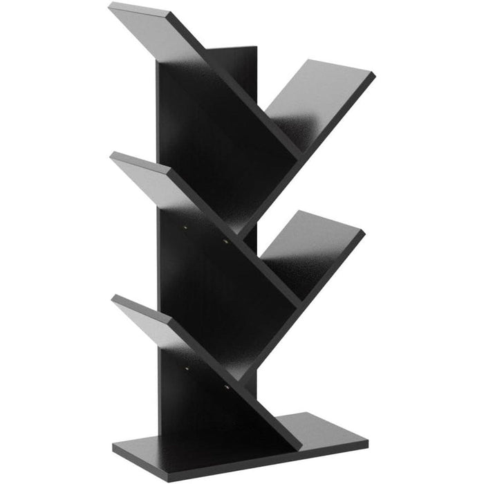 Book Tree Bookshelf, 5-Tier Wood Bookshelf Tree Bookcase for Displaying Books, Cds, Magazines and More at Office, Home or School