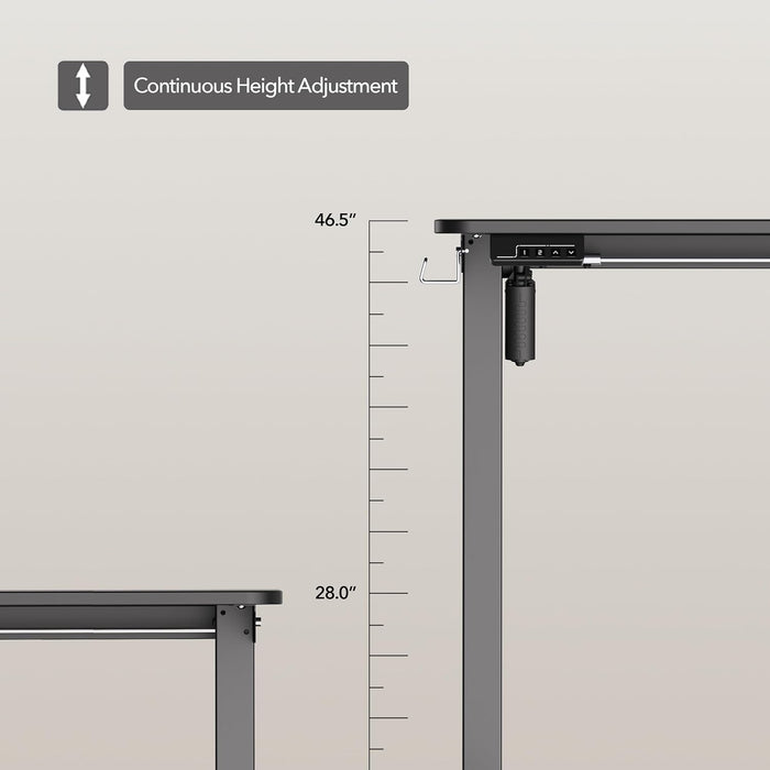 Electric Standing Desk Adjustable Height, Stand up Home Office Desk, 40X24 Inches Sit Stand Desk with Memory Preset, Black