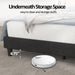 Queen Bed Frame, Chenille Button Tufted Design Upholstered Headboard, Black