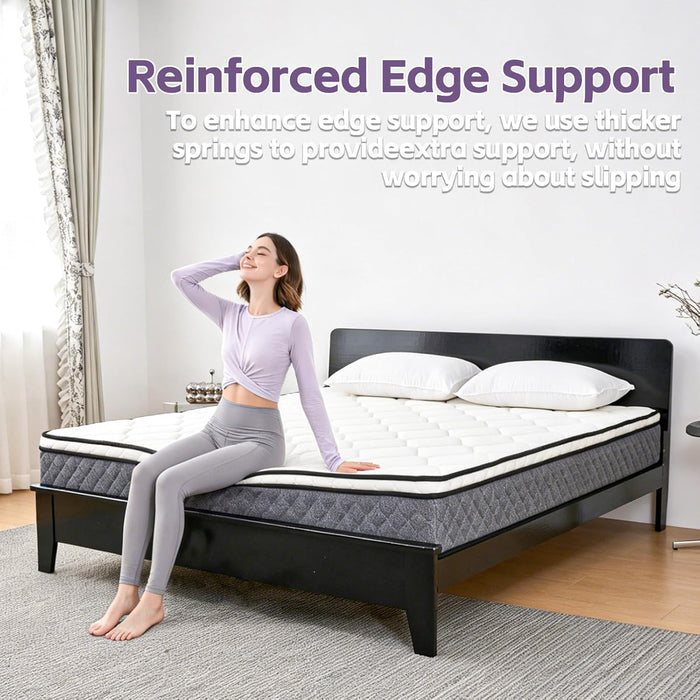 Full Size Mattress, 12 Inch Cooling Hybrid Full Mattress in a Box