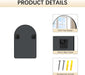Arched Bathroom Mirror 20X28 Inch, Bathroom Mirror Wall Mounted Modern Black Aluminum Alloy Frame Decor Dresser Mirror for Bedroom Living Room Entryway, Hanging or Leaning against Wall