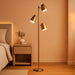 Tree Floor Lamp with 3 Light Bulbs, Standing Tall Pole Lamps for Living Room Bedroom Office, Reading Stand up Lamps with 3 Adjustable Arms, Brushed Gold