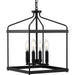 Better Homes and Gardens 12" Craftsman Dimmable 4-Light Black Candlestick Cage Pendant Light