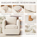 Beige 360 Swivel Armchair Deluxe Pillowtop Comfort