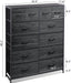 Charcoal Dresser with 12 Drawers