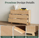 6 Drawer Dresser for Bedroom, Fluted 39.4" Wide Chest of Drawers