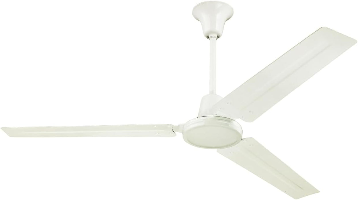 7840900 Industrial 56-Inch Three-Blade Ceiling Fan with J-Hook Installation System, White, Wall Control