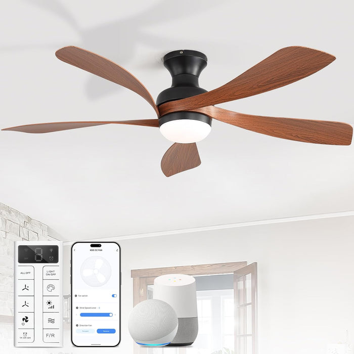 Smart Ceiling Fan With Dimmable Integrated Lighting