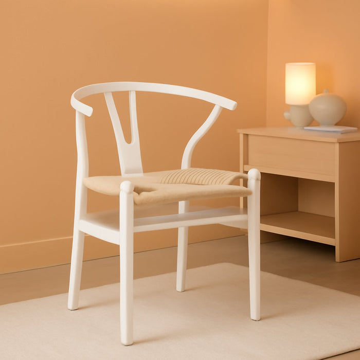 Weave Dining Chair, Single, White