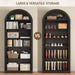 Arched Bookshelf, 75.8" Tall Arch Bookcase with Storage