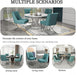 Kitchen Dining Chairs Set of 2,Accent Modern Upholstered Velevt,Contemporary Tufted Metal Chairs with X-Shaped Sliver Legs for Dining Room,Living Room, Reception Room(Green)