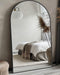 Full Length Mirror, 44"X72" Oversized Floor Mirror with Stand for Bedroom, Living Room Cloakroom, Black, Arch Style