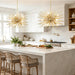24Inch Golden Gleaming SputnikChandelier With Nine Lights