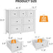 White Contemporary Seven Drawer Dresser For Bedroom