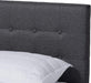 Beds (Platform), Queen, Dark Grey/Walnut