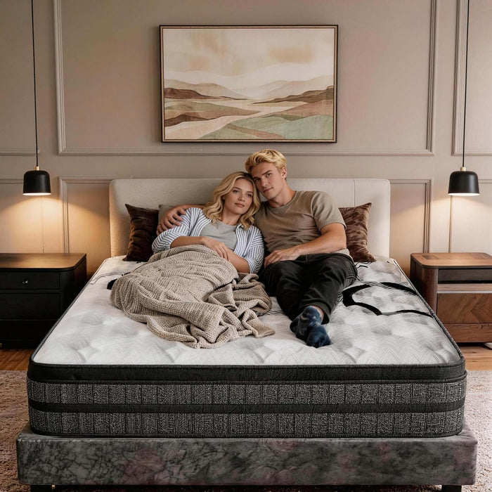 Extra Firm King Size Mattress 10 Inch-Firm Hybrid King Mattress for Supportive Pressure Relief Cooling Gel Memory Foam & Pocketed Coils Fiberglass-Free Certipur-Us Certified