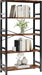 Bookshelf, 31.5" 5-Tier Ladder Industrial Bookcase, 110Lb Shelf