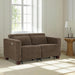 62.2'' Wall Hugger Power Loveseat Recliner Sofa with Adjustable Headrest and USB & Type C Dual Charge Ports for Living Room, Office (Fabric, HL198M1) (Coffee)
