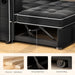 Charcoal Velvet Multifunctional Sleeper Sofa Bed USB