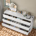 Modern 9 Large Storage Drawers Dresser for Clothes Organizer, White Modern Chest of Drawers for Closet, 60" Long Drawer Organizer Cabinet for Bedroom,Living Room,Entryway,Hallway