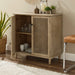 Calzada 31.5'' Tall 2 - Rattan Wicker Door Storage Accent Cabinet with Solid Wood Legs