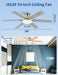 Modern Nickel Ceiling Fan Silent Brushed Steel Finish