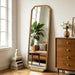 Full Length Mirror Wall Mounted 65"X22", Rustic Wooden Frame Floor Mirror, Large Full Body Mirror for Bedroom, Leaning or Hanging against Wall, Natural Solid Wood