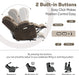 Brown Power Recliner with Massage & Heat