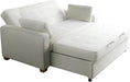 Queen Size Convertible Sleeper Sofa Oyster Upholstery