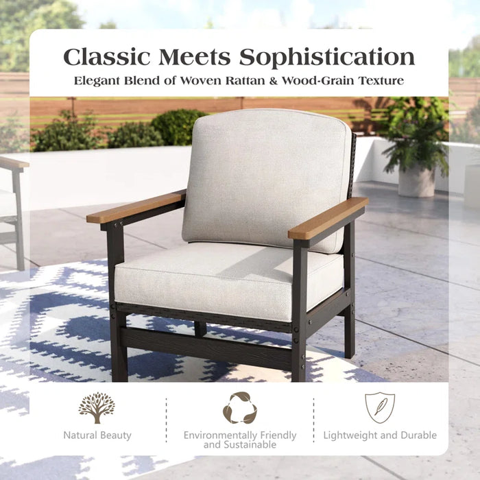 5 - Person HDPE Outdoor Seating Group with Cushions