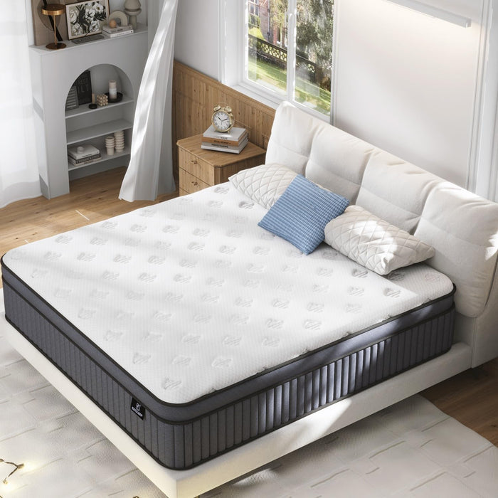 14 Inch Medium Plush King Size Mattress [Upgraded] King Hybrid Mattresses in a Box with Gel Memory Foam & Pocket Springs, Strong Edge Support,Pressure Relief,Certipur-Us,365-Night Trial