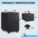 2 Drawer File Cabinet with Lock, Fully Assembled except Casters
