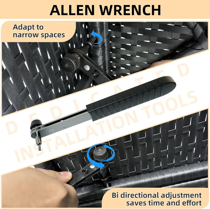 Patio Furniture Set, All-Weather Outdoor Sectional Patio Furniture Set Including 7-Seated Sofa, for Any Patio,Blue