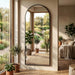 58"X18" Floor Mirror Full Length, Arched Full Length Mirror with Stand, Full Body Mirrors for Bedroom Living Room or Cloakroom Black