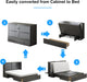 Queen Murphy Bed Cabinet SpaceSavingDesign USB Charging