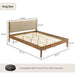 Vichy Rubberwood Platform Bed in Light Walnut, King