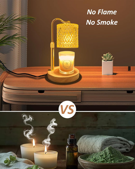 Candle Warmer Lamp with Timer Dimmer Adjustable Height, Birthday Gifts for Women, Candle Warmer for Jar Candles House Warming Gifts New Home Decor