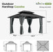 10x12 Aluminum Gazebo With Gray DoubleGalvanized Roof
