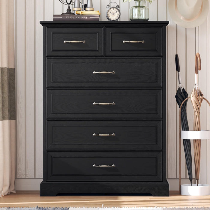 black farmhouse dresser COWMOU Tall for Bedroom 6 Drawers Dresser Tall Chest of Drawers, Modern Storage Cabinet for Living Room, Hallway, Entryway, Home Office : Home & Kitchen It includes 2 USB SOOWERY Dresser for Bedroom, Farmhouse