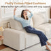 EightyFiveInch Beige Sofa Modern Living Room Furniture