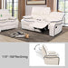 Recliner Sofa Set Bonded Leather, Living Room Furniture Set,Leather Sofa Set Reclining Sofa Manual Recliner Couch (Chair and Sofa Set,Cream White)