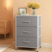Dresser for Bedroom Nightstand Small Dresser Chest of Drawers End Table for Living Room, Closet Dresser with 3 Storage Drawers Organizer Clothes, Light Grey